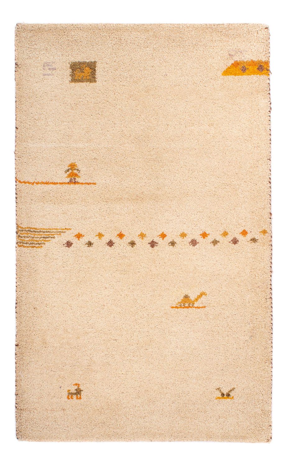 Alfombra Gabbeh - Indus - 120 x 70 cm - beige