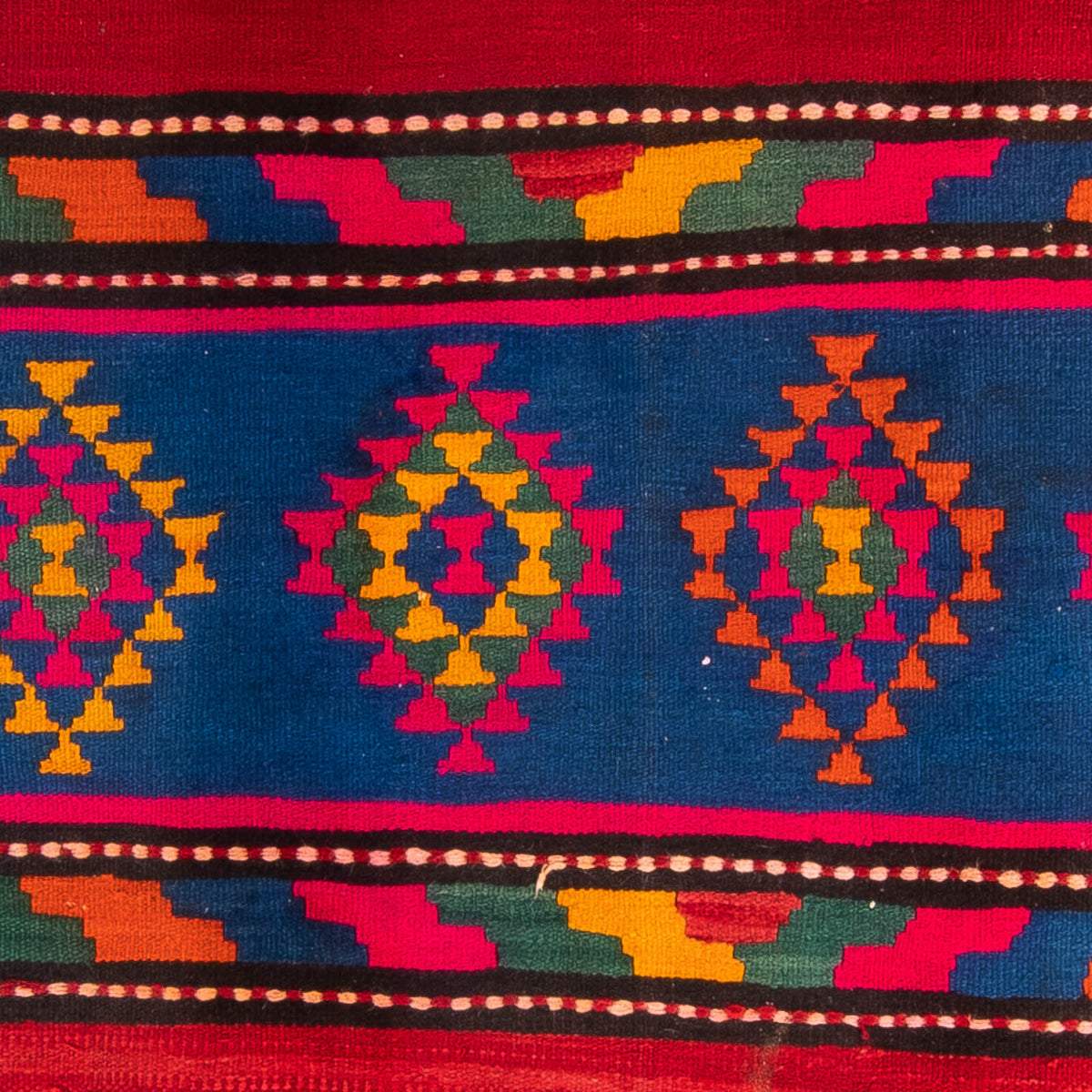 Alfombra de pasillo Alfombra Kelim - Antigua - 360 x 150 cm - multicolor