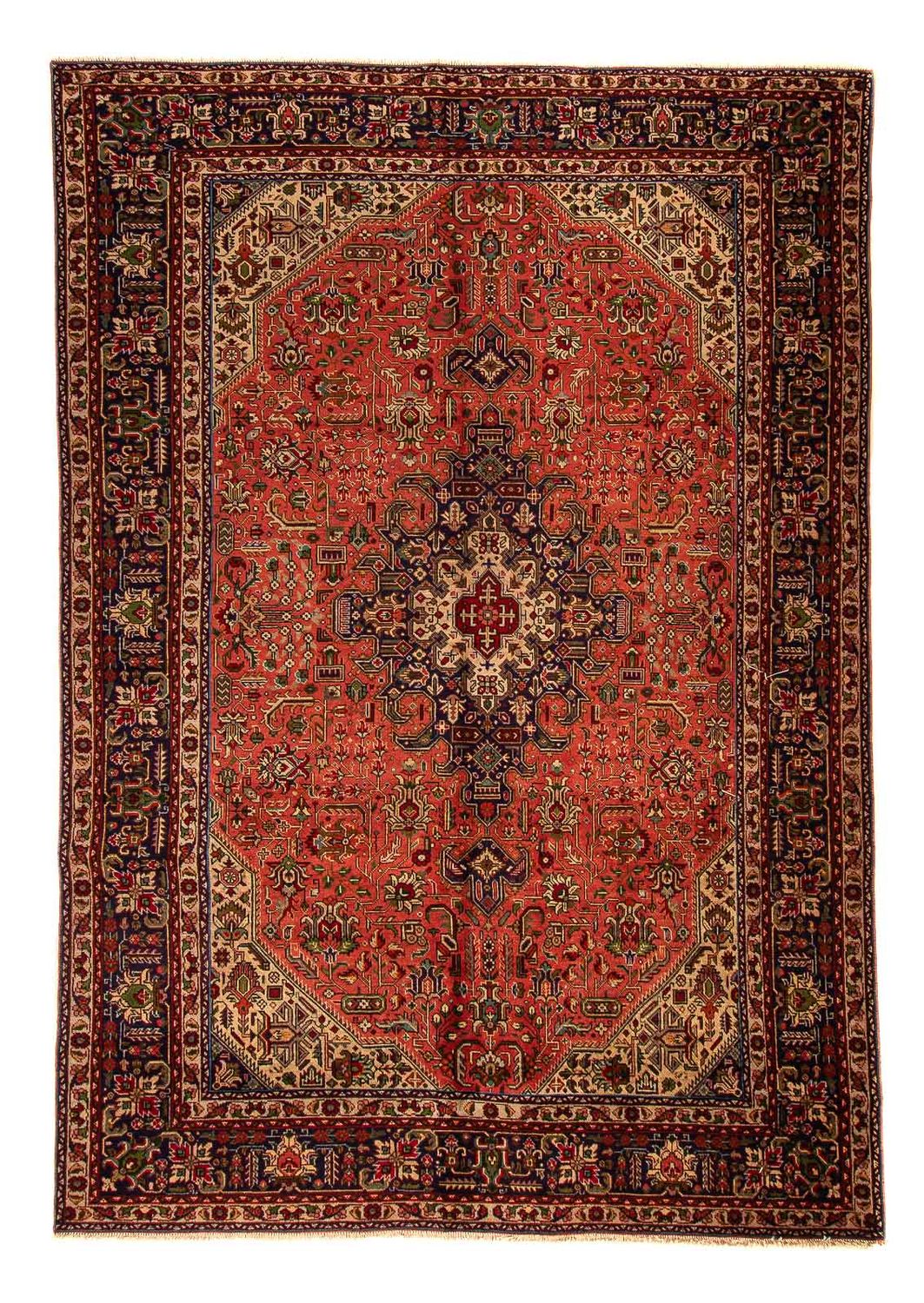 Alfombra persa - Tabriz - 295 x 195 cm - rojo claro