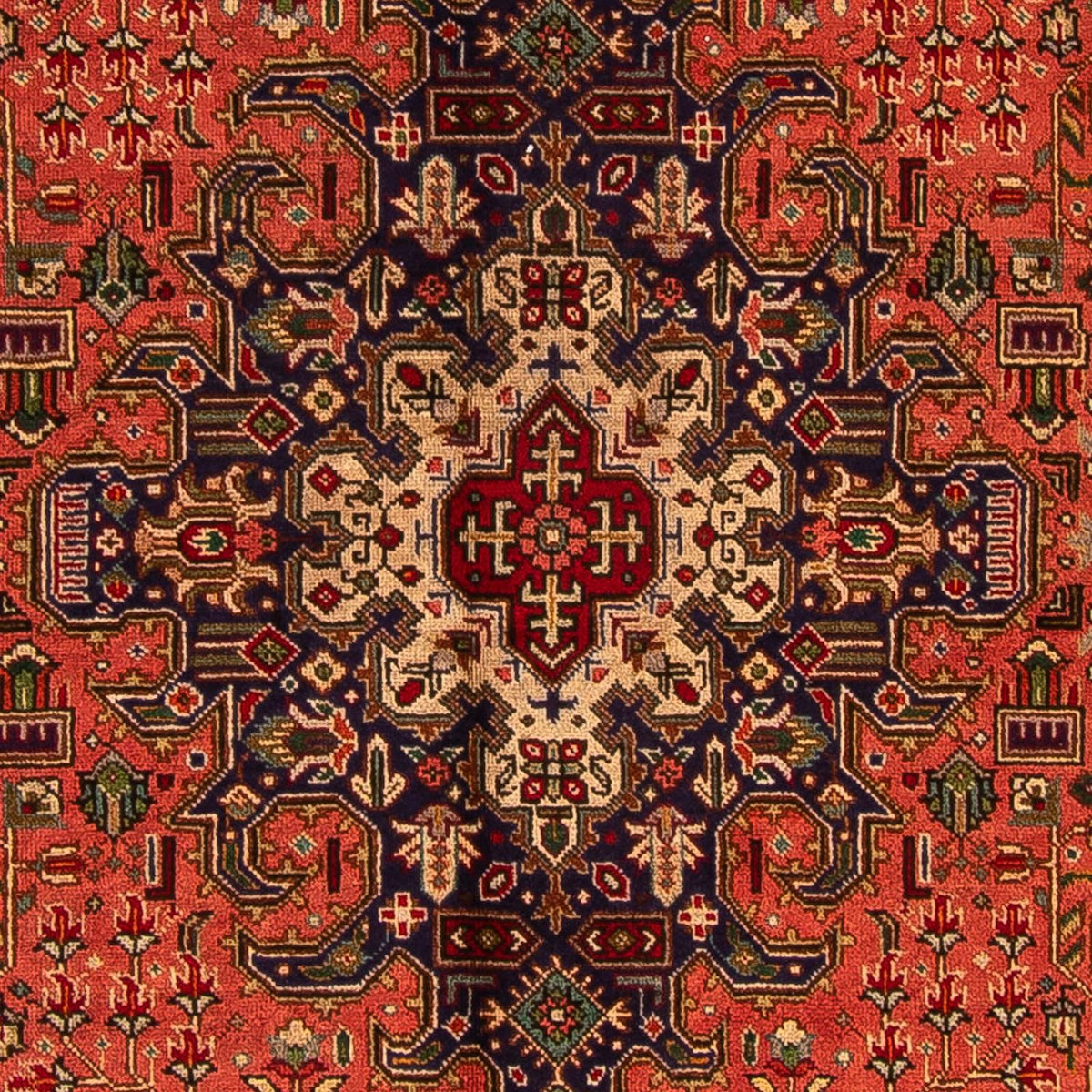 Alfombra persa - Tabriz - 295 x 195 cm - rojo claro