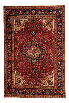 Alfombra persa - Tabriz - 314 x 203 cm - rojo oscuro