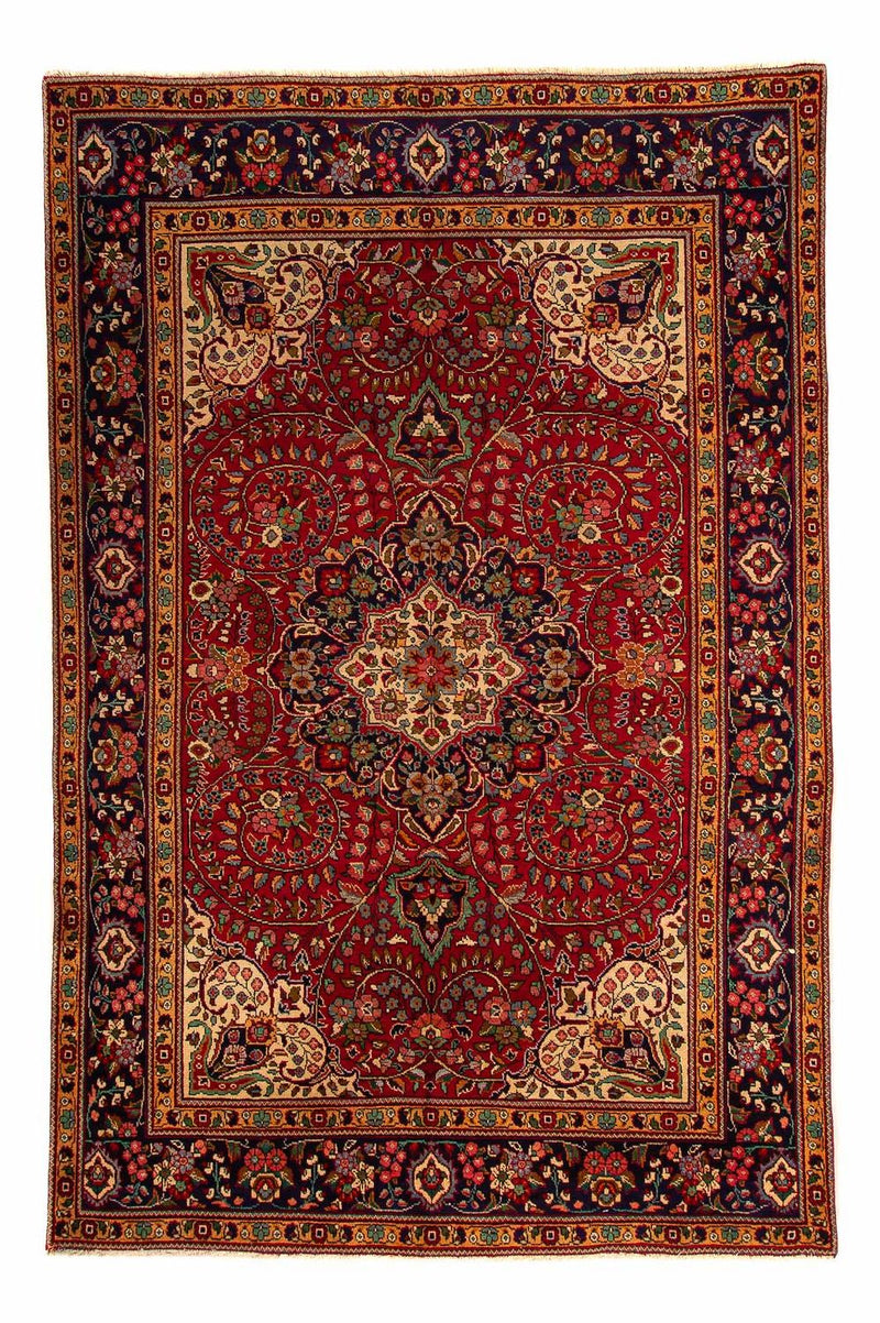 Alfombra persa - Tabriz - 314 x 203 cm - rojo oscuro