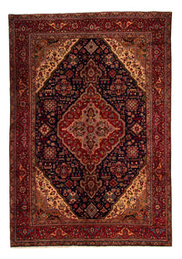 Alfombra persa - Tabriz - 297 x 197 cm - azul oscuro
