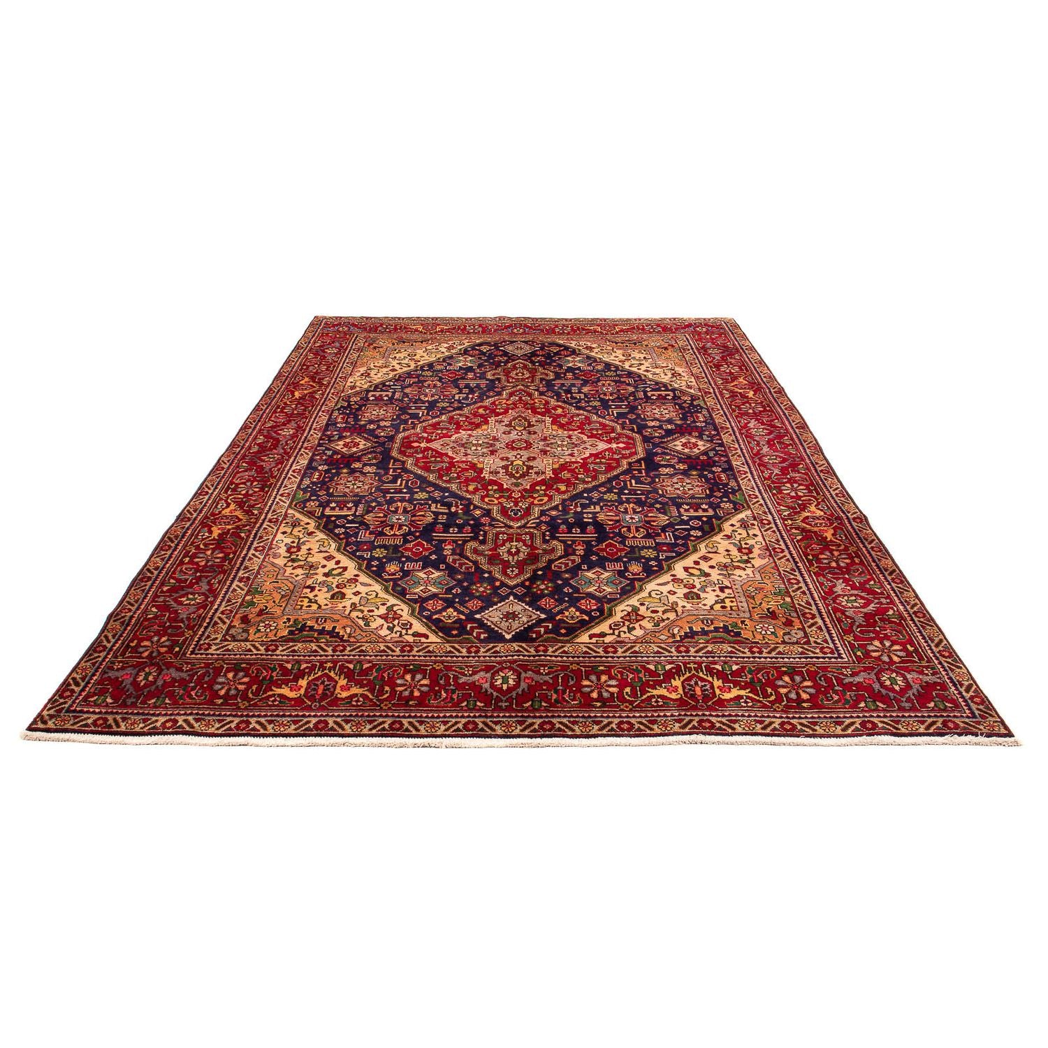 Alfombra persa - Tabriz - 297 x 197 cm - azul oscuro