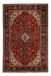 Alfombra persa - Tabriz - 305 x 195 cm - rojo oscuro