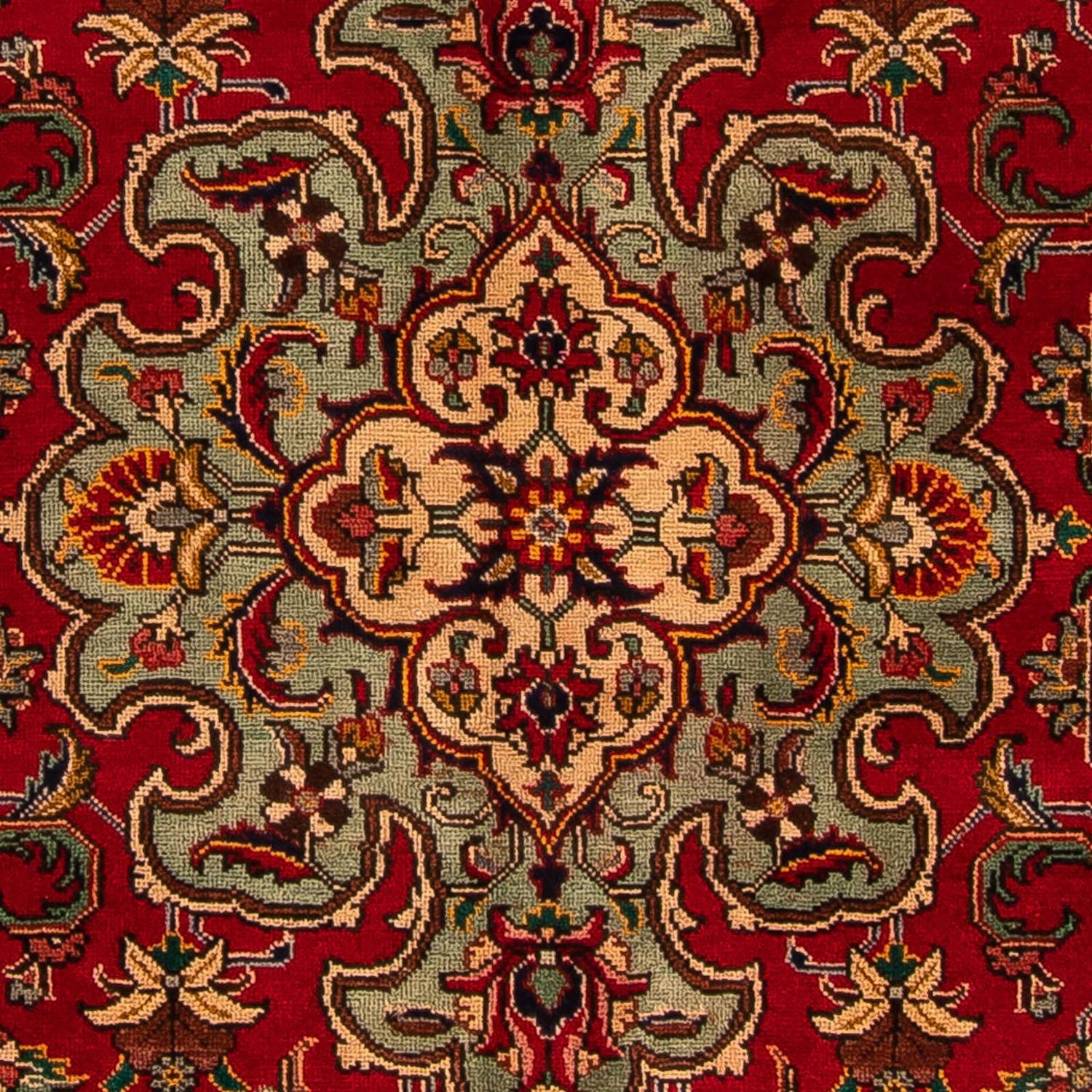 Alfombra persa - Tabriz - 300 x 203 cm - rojo oscuro
