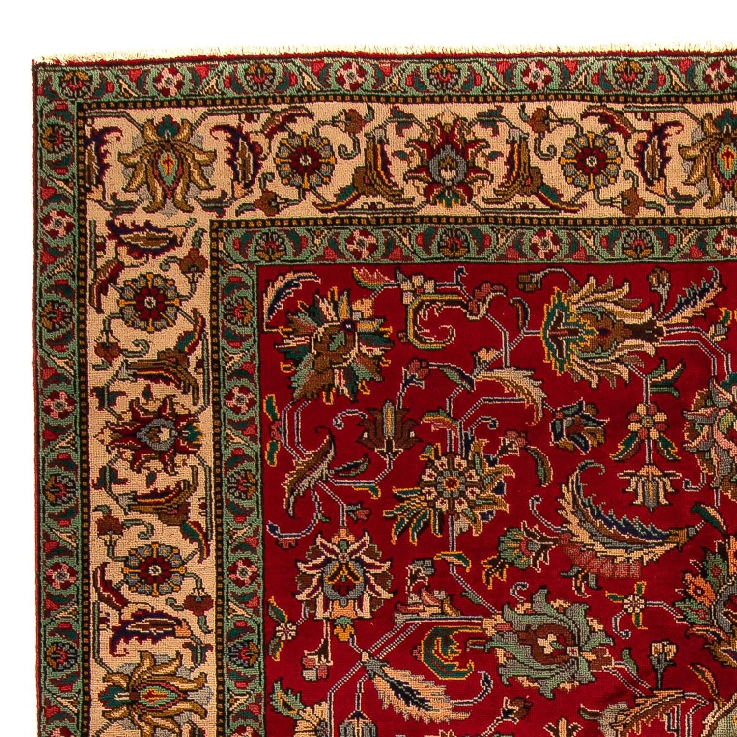 Alfombra persa - Tabriz - 300 x 203 cm - rojo oscuro