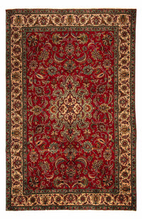 Alfombra persa - Tabriz - 305 x 200 cm - rojo oscuro
