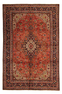 Alfombra persa - Tabriz - 295 x 195 cm - rojo claro