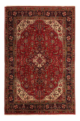 Alfombra persa - Tabriz - 297 x 195 cm - rojo oscuro
