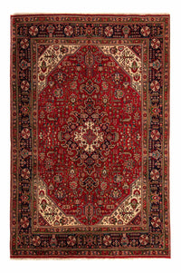 Alfombra persa - Tabriz - 297 x 195 cm - rojo oscuro