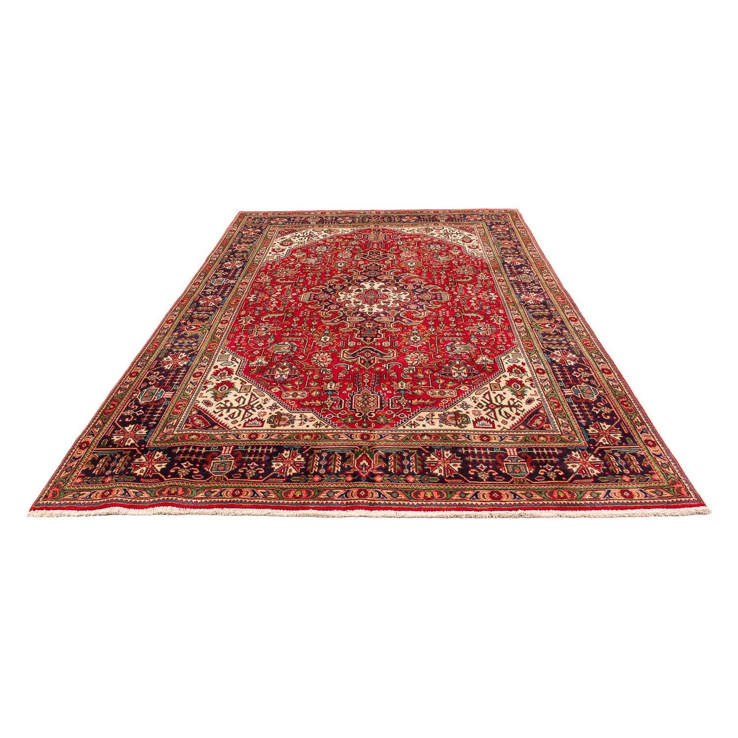 Alfombra persa - Tabriz - 297 x 195 cm - rojo oscuro