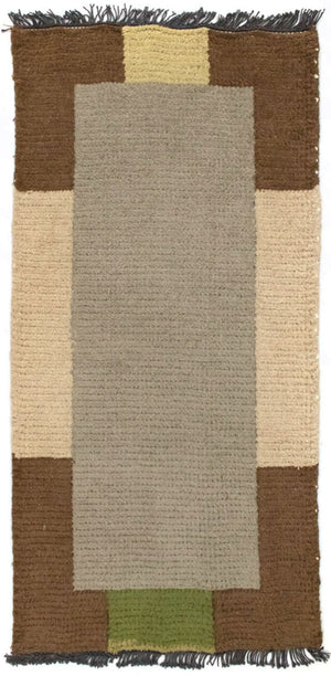 Alfombra de Nepal - 140 x 70 cm - gris