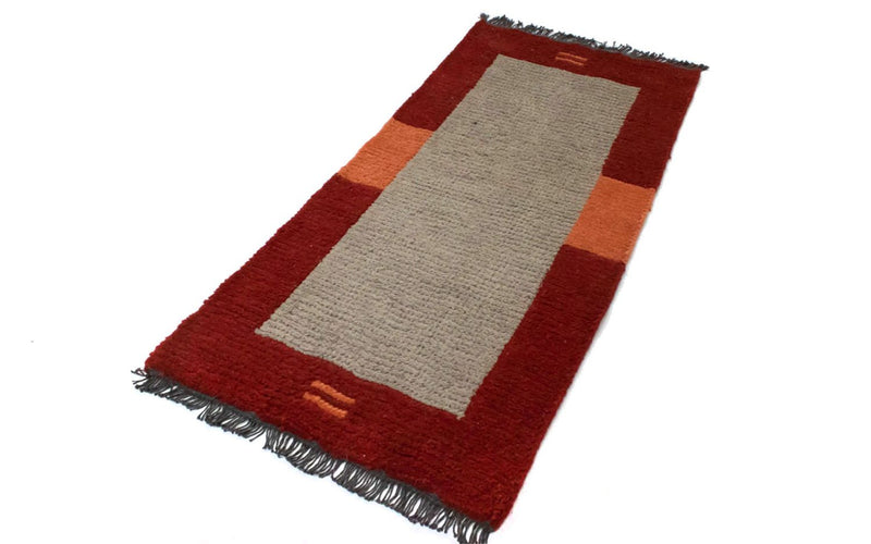 Alfombra de Nepal - 140 x 70 cm - gris