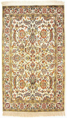 Alfombra de seda - Seda de Cachemira - 127 x 74 cm - beige