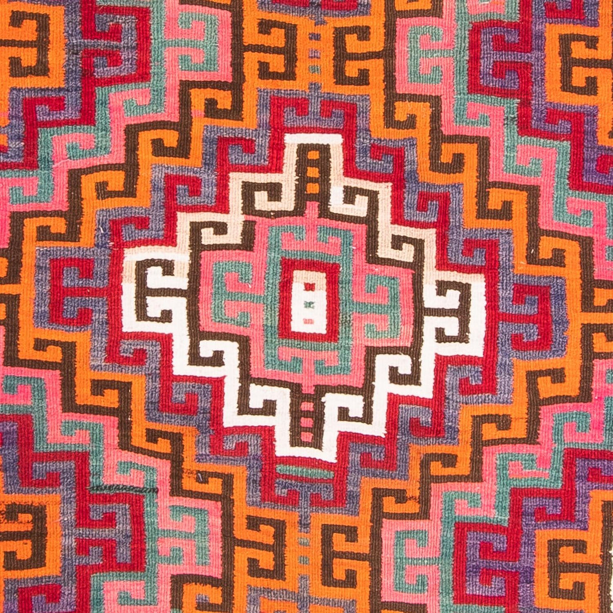 Alfombra de pasillo Alfombra Kelim - Antigua - 320 x 135 cm - multicolor