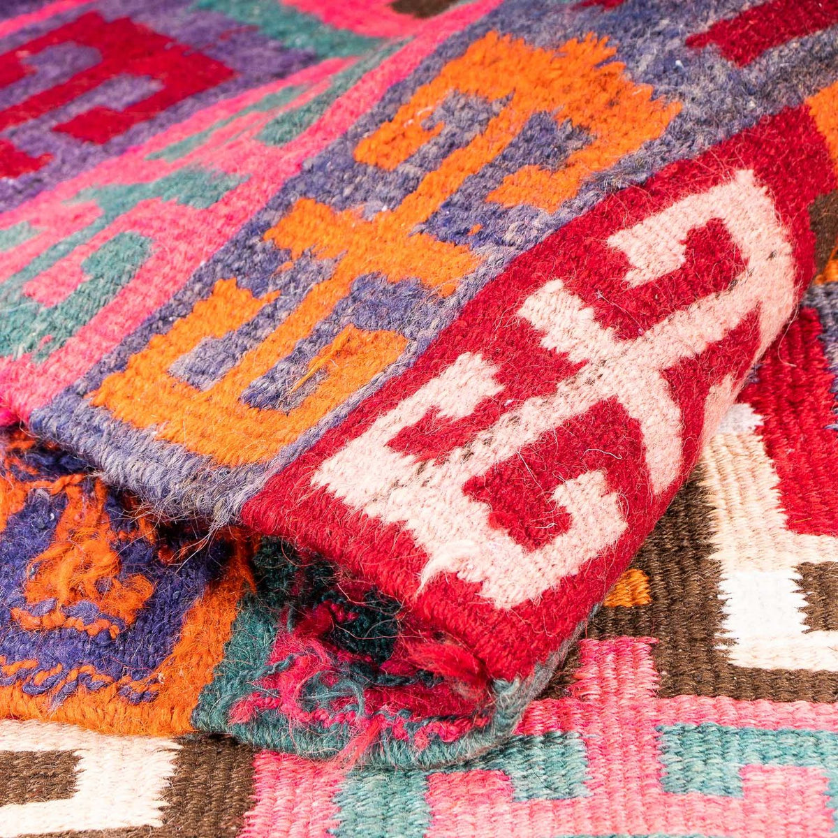 Alfombra de pasillo Alfombra Kelim - Antigua - 320 x 135 cm - multicolor