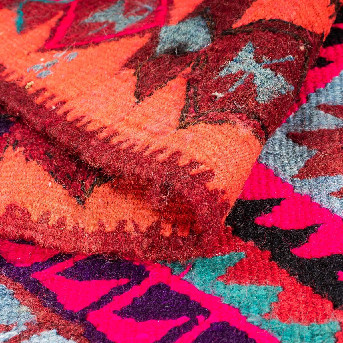 Alfombra de pasillo Alfombra Kelim - Antigua - 380 x 120 cm - multicolor