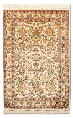 Alfombra de seda - Seda de Cachemira - 95 x 62 cm - beige