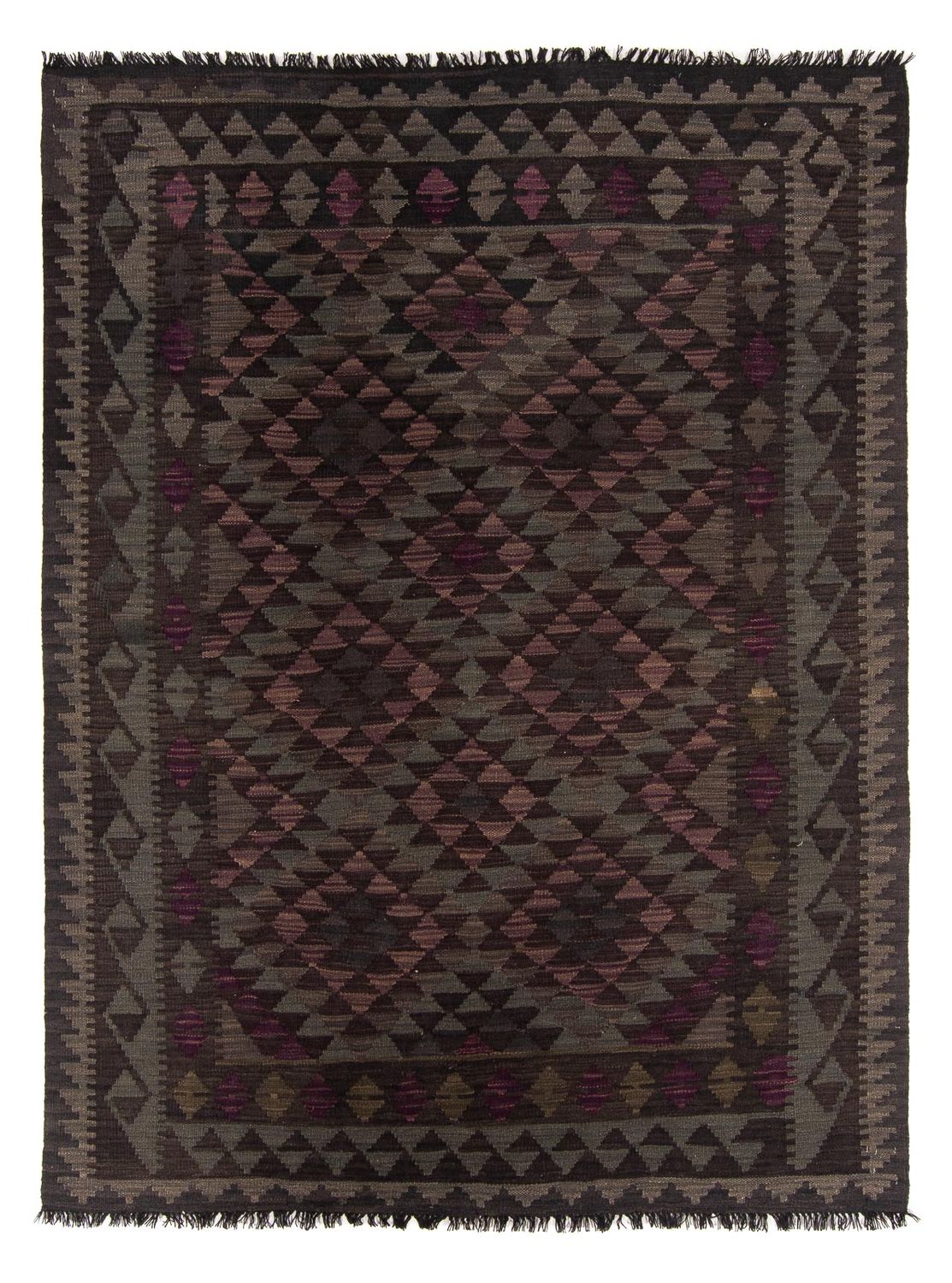 Alfombra Kelim - Splash - 197 x 151 cm - multicolor