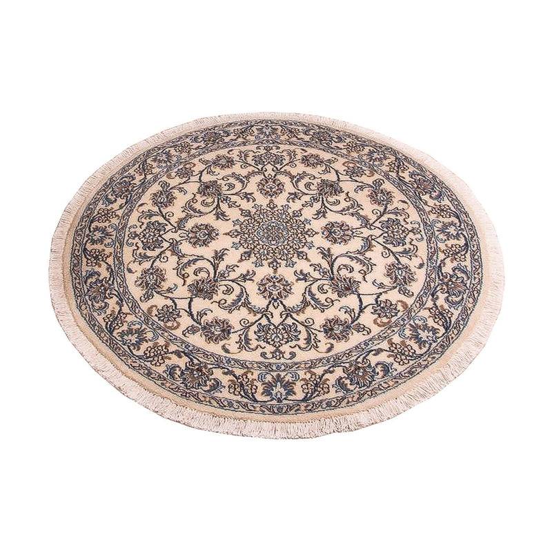 Alfombra Persa - Nain - Real redondo  - 150 x 150 cm - beige