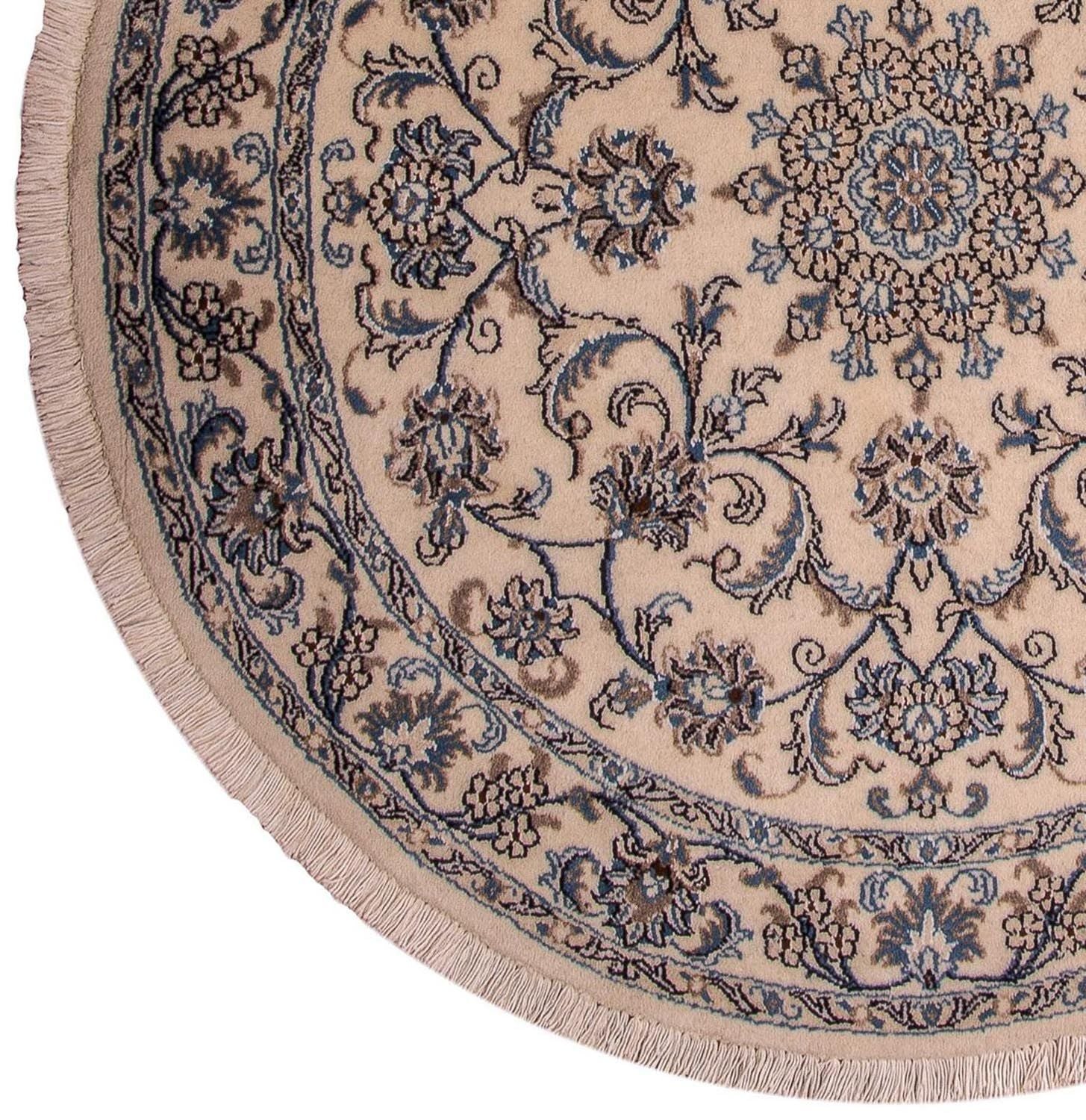 Alfombra Persa - Nain - Real redondo  - 150 x 150 cm - beige