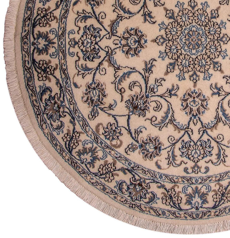 Alfombra Persa - Nain - Real redondo  - 150 x 150 cm - beige