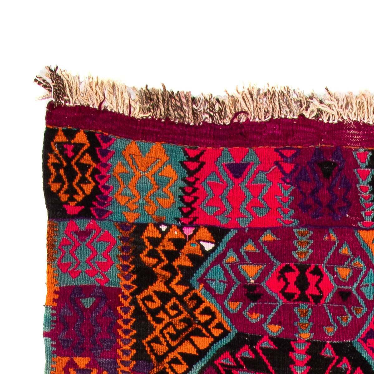 Alfombra de pasillo Alfombra Kelim - Antigua - 310 x 137 cm - multicolor