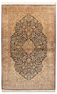 Alfombra de seda - Seda de Cachemira - 153 x 93 cm - azul oscuro