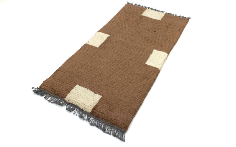 Alfombra de Nepal - 140 x 70 cm - marrón