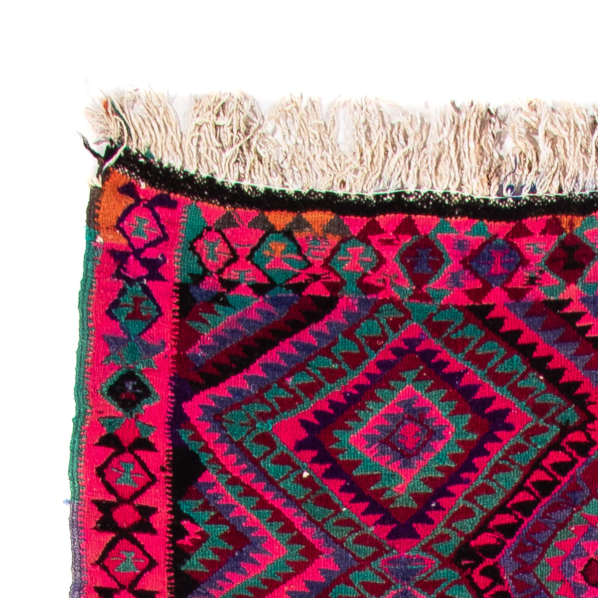 Alfombra de pasillo Alfombra Kelim - Antigua - 315 x 135 cm - multicolor