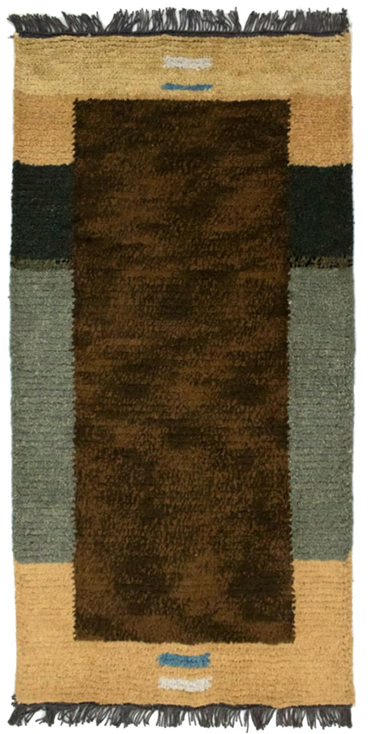 Alfombra de Nepal - 140 x 70 cm - marrón