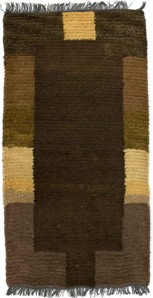 Alfombra de Nepal - 140 x 70 cm - marrón