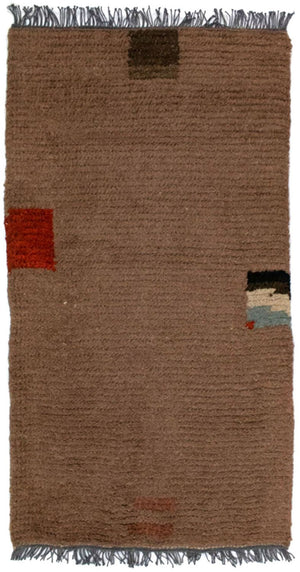 Alfombra de Nepal - 140 x 70 cm - marrón