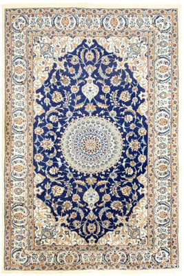 Alfombra persa - Nain - 305 x 196 cm - azul