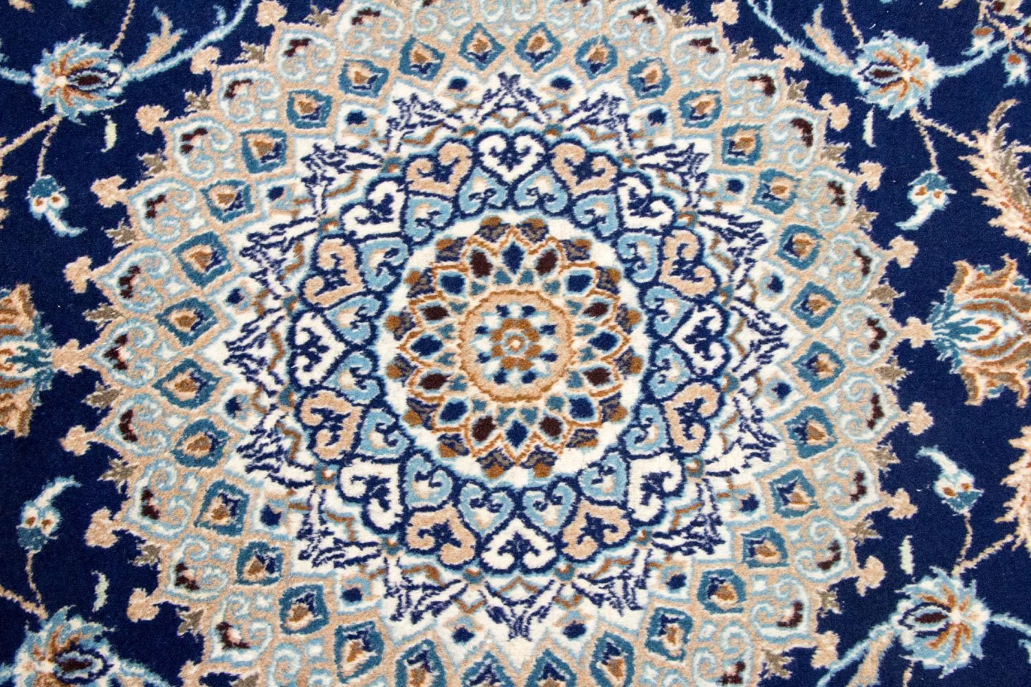 Alfombra persa - Nain - 305 x 196 cm - azul