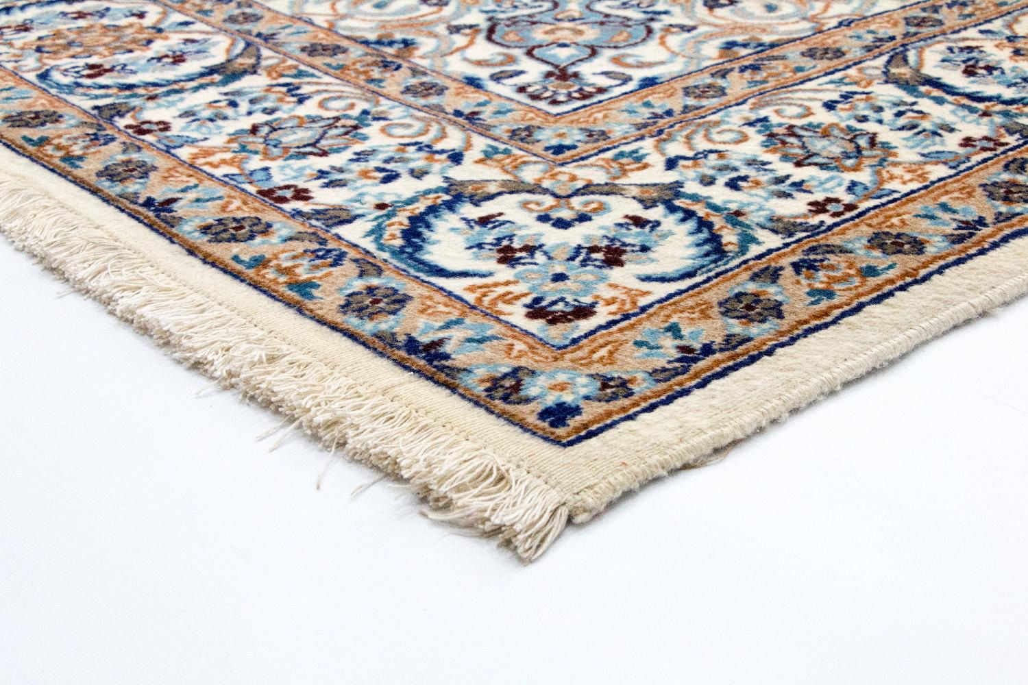 Alfombra persa - Nain - 305 x 196 cm - azul