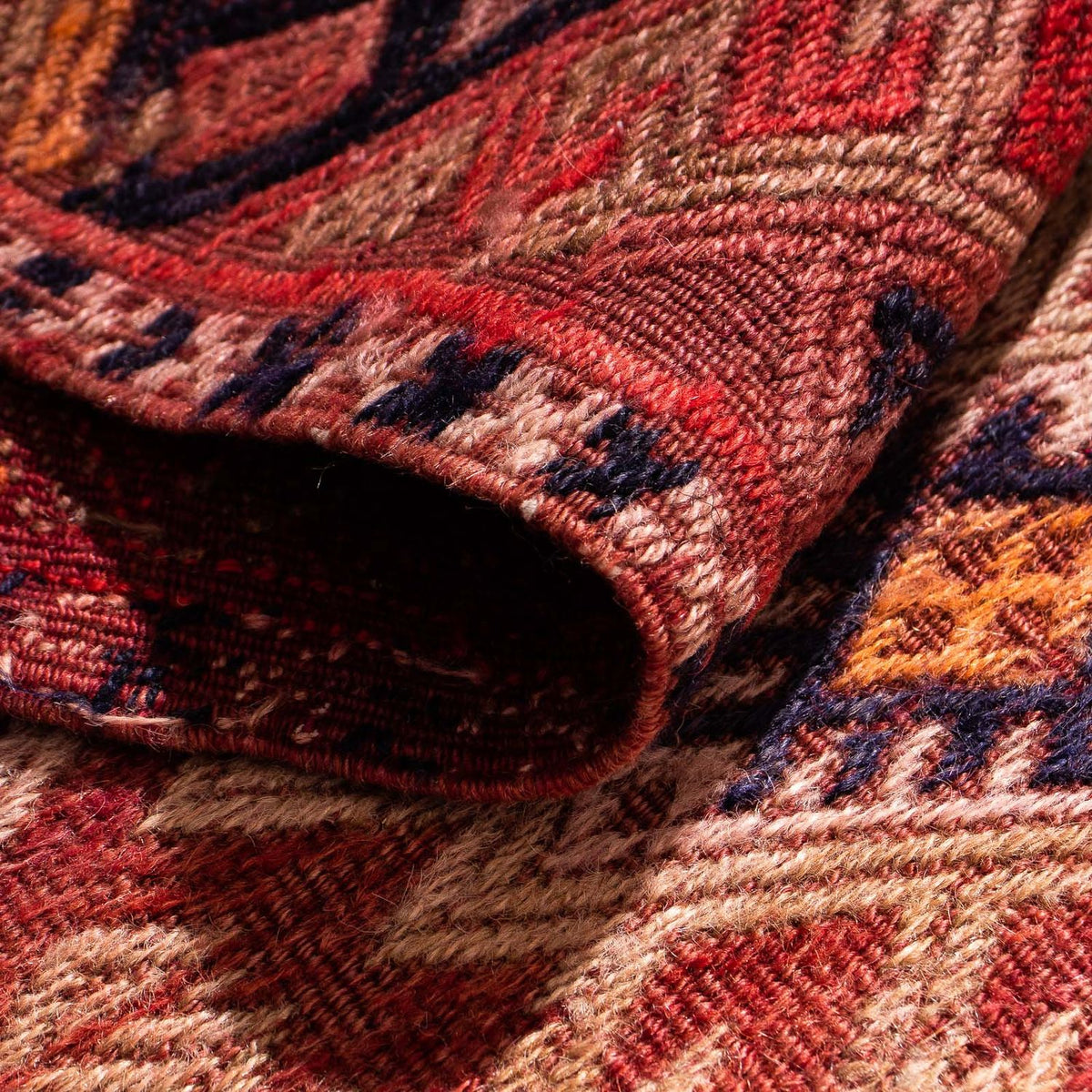 Alfombra de pasillo Alfombra Kelim - Antigua - 380 x 75 cm - multicolor