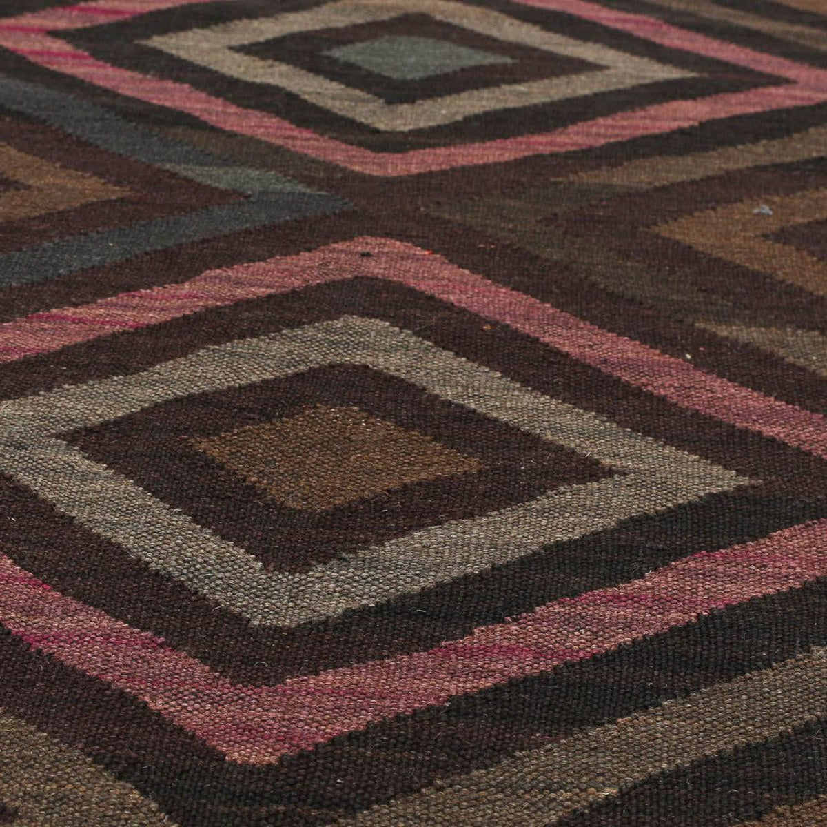 Alfombra Kelim - Splash - 240 x 166 cm - negro