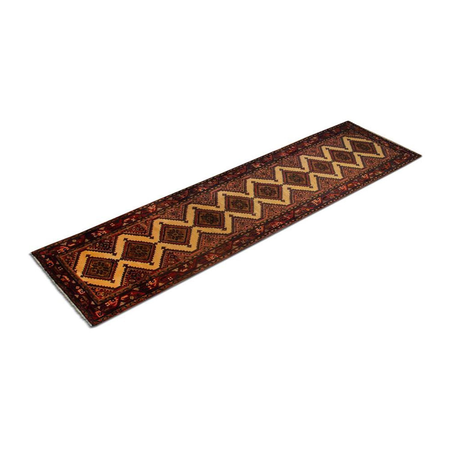 Alfombra de pasillo Alfombra persa - Nómada - 286 x 76 cm - marrón