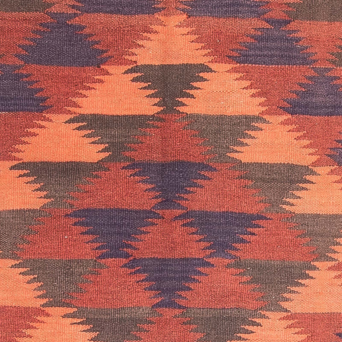 Alfombra de pasillo Alfombra Kelim - Antigua - 450 x 130 cm - marrón