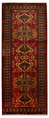 Alfombra de pasillo Alfombra persa - Nómada - 200 x 82 cm - rojo