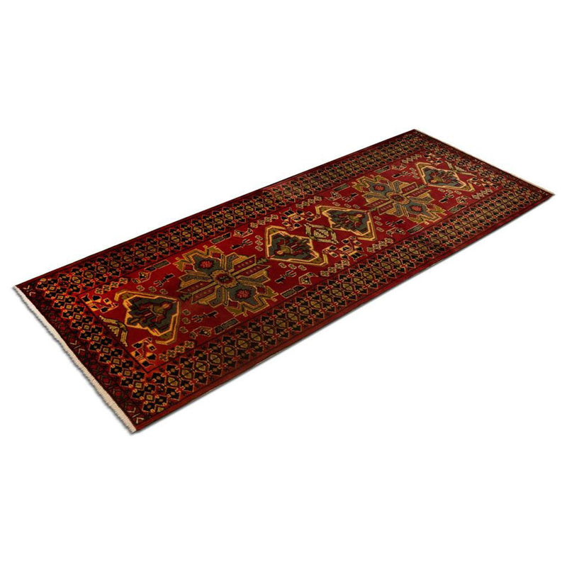 Alfombra de pasillo Alfombra persa - Nómada - 200 x 82 cm - rojo