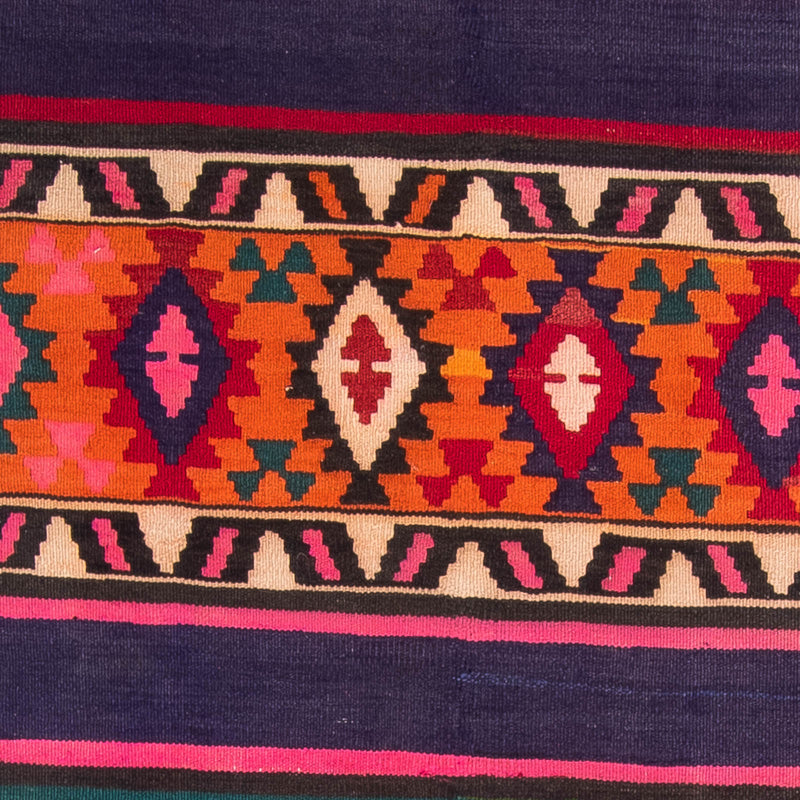 Alfombra de pasillo Alfombra Kelim - Antigua - 370 x 145 cm - multicolor