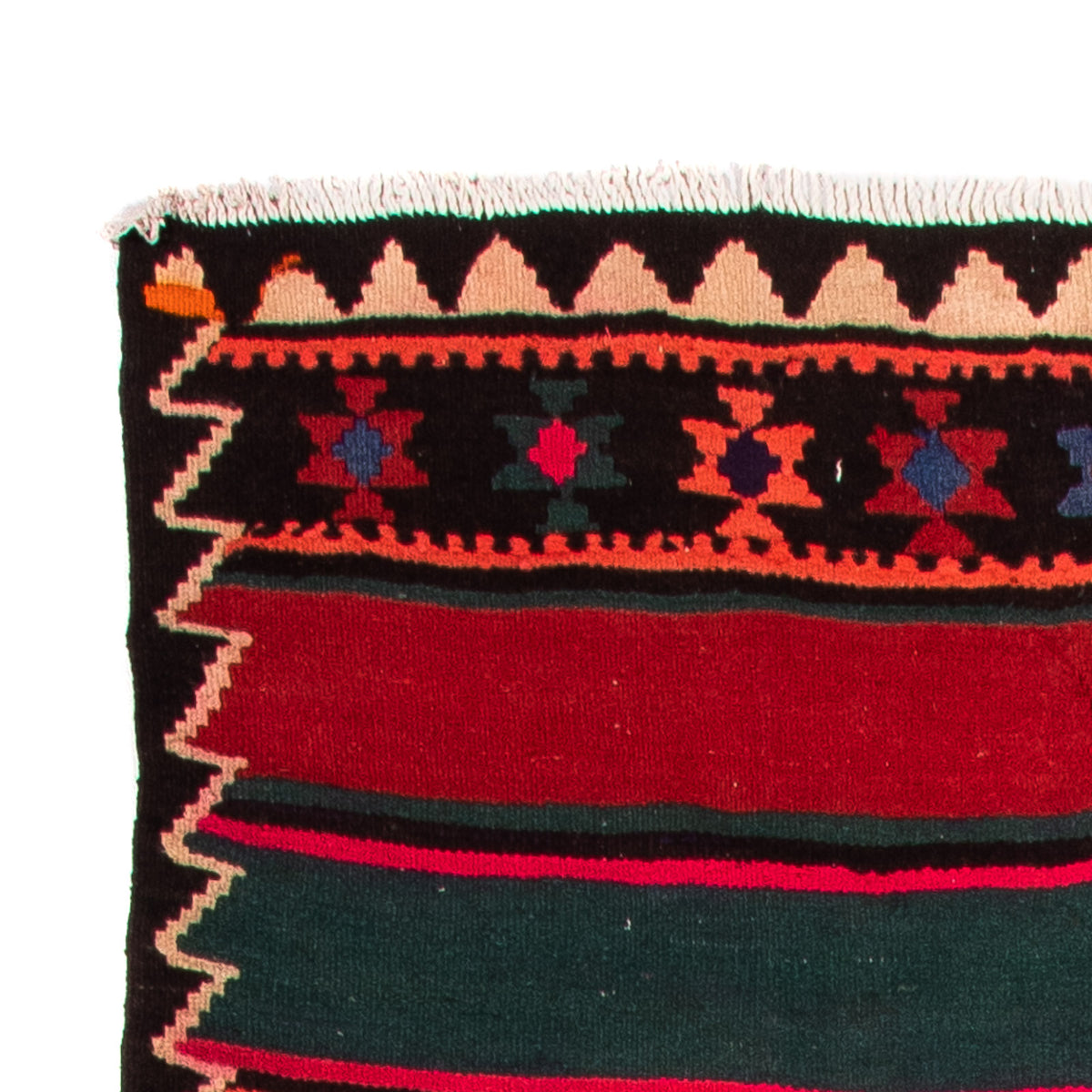 Alfombra de pasillo Alfombra Kelim - Antigua - 380 x 135 cm - multicolor