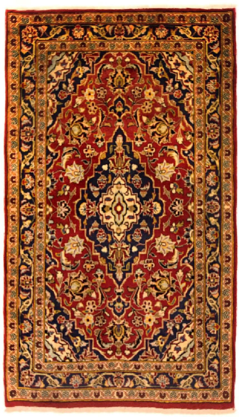 Alfombra persa - Keshan - 168 x 95 cm - rojo