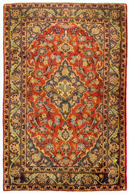 Alfombra persa - Keshan - 162 x 105 cm - naranja