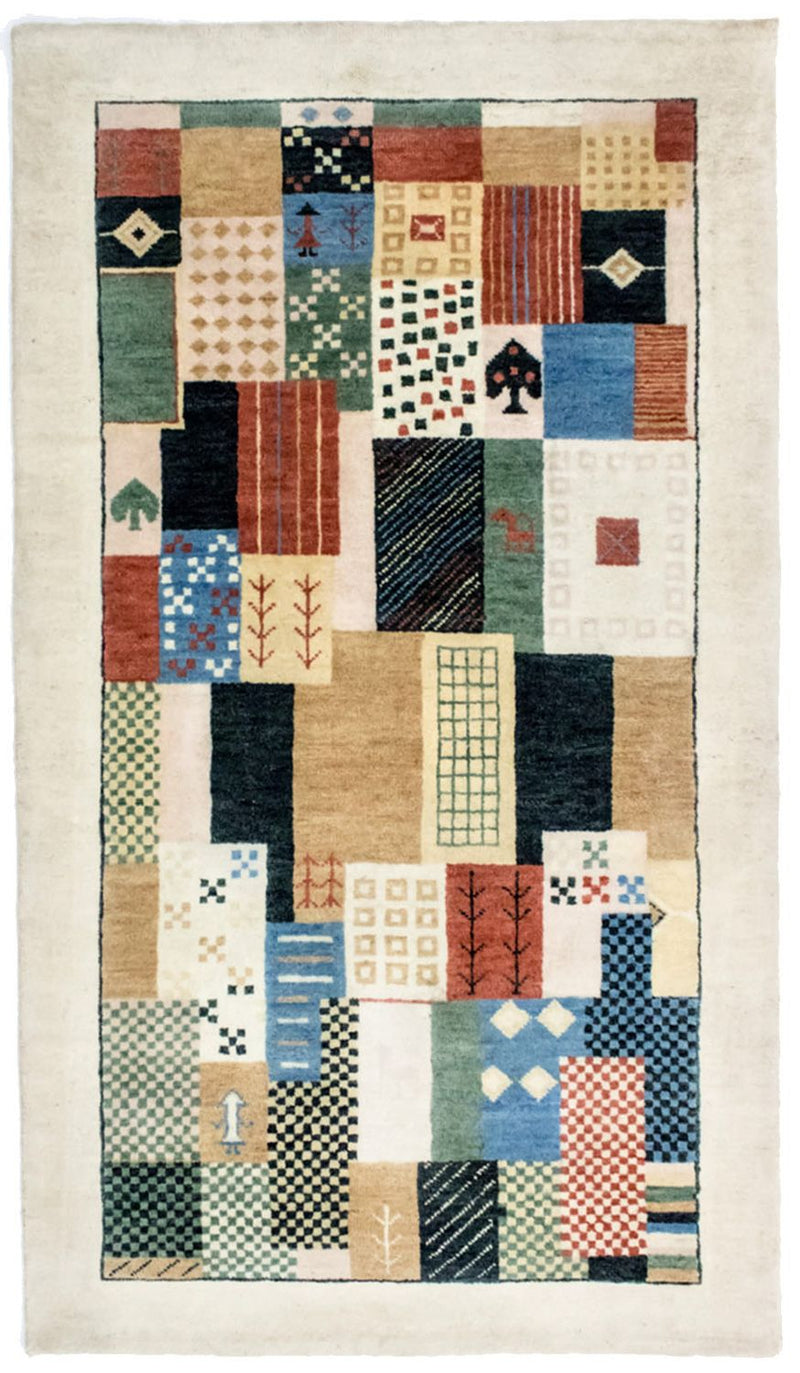 Alfombra Gabbeh - Loribaft Persa - 165 x 95 cm - colorido
