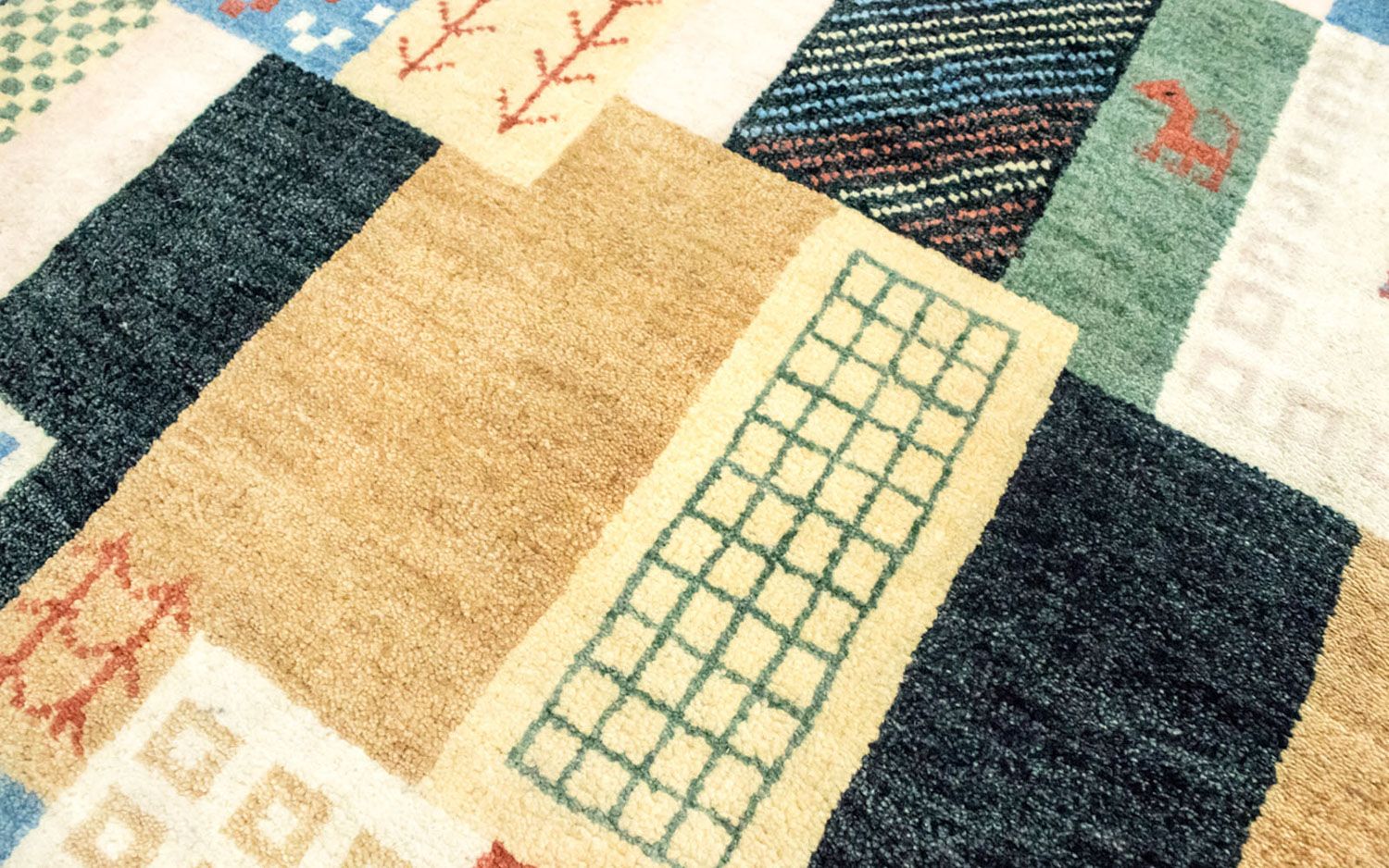 Alfombra Gabbeh - Loribaft Persa - 165 x 95 cm - colorido