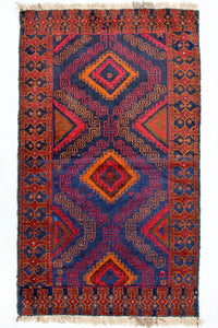 Alfombra Belutsch - 140 x 79 cm - azul